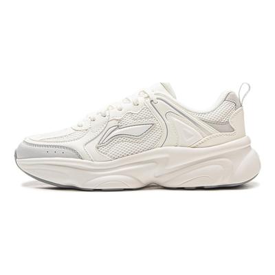 Li Ning Молочно-кокосовая амортизация Нескользящая Износостойкая Поддержка Легкие Низкие Массивные Кроссовки Женские AGCV404-3