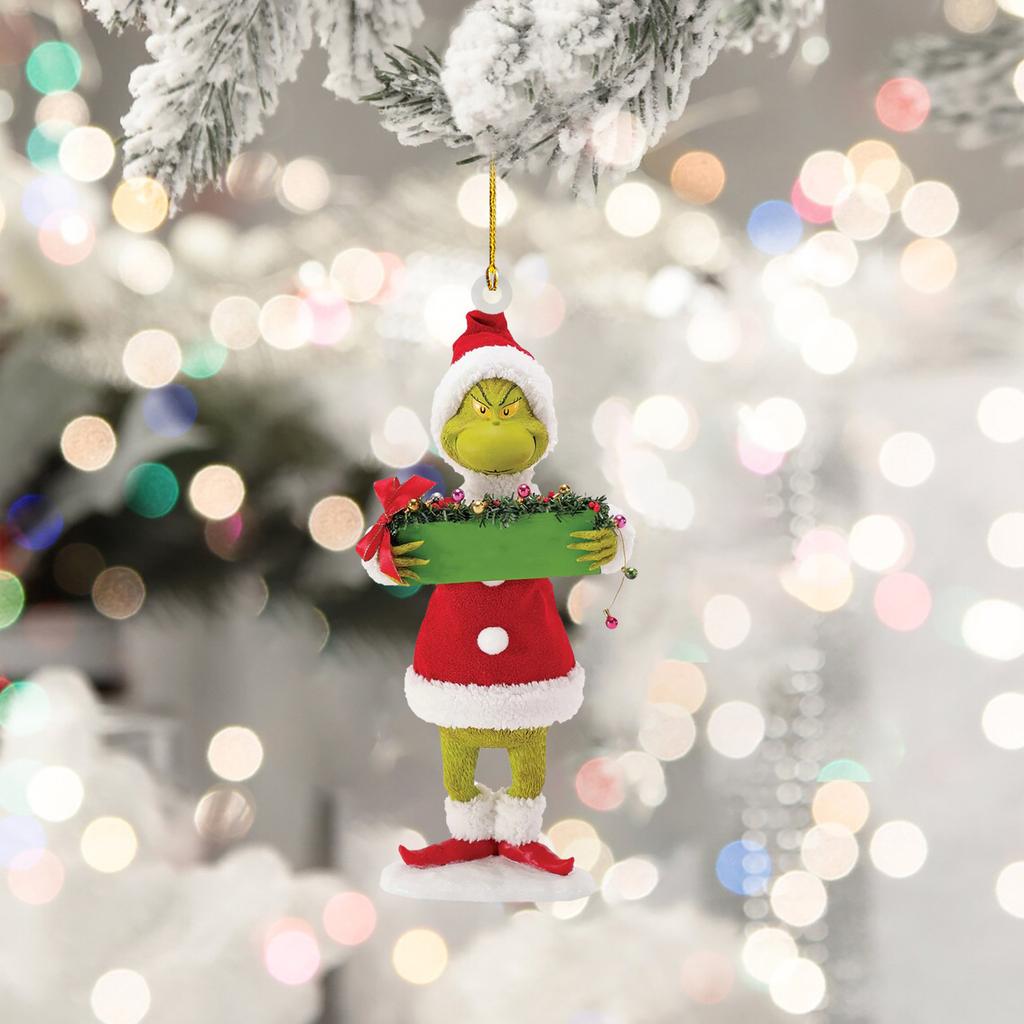 Украл рождественский кулон из смолы, украшение для рождественской елки, 1 шт., рождественское украшение, как украл Рождество с настоящим рождественским орнаментом