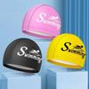 Large Size Swim Caps PU Waterproof Pool Bathing Hats Trendy Swimming Caps  for Women Men