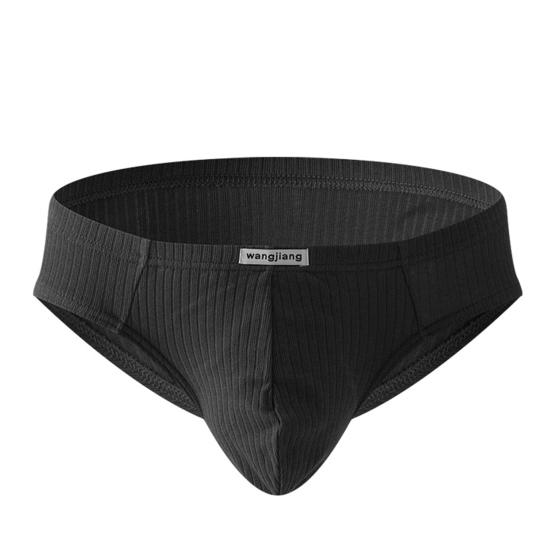 Мужские трусы средней посадки с эластичным поясом, облегающие трусики, однотонные, ребристые, U-образные, дышащие, сексуальное нижнее белье