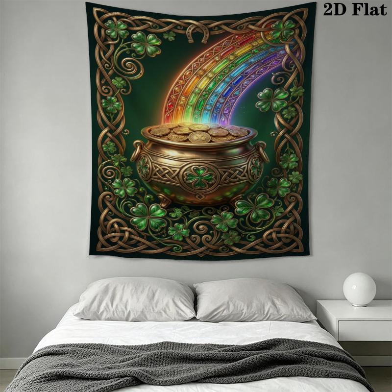 Coins&Rainbows Wall Tapestry Aesthetic Wall Hanging Printed Fabric Blanket Decorative Tapestries for Bedroom Living Room Home Decor