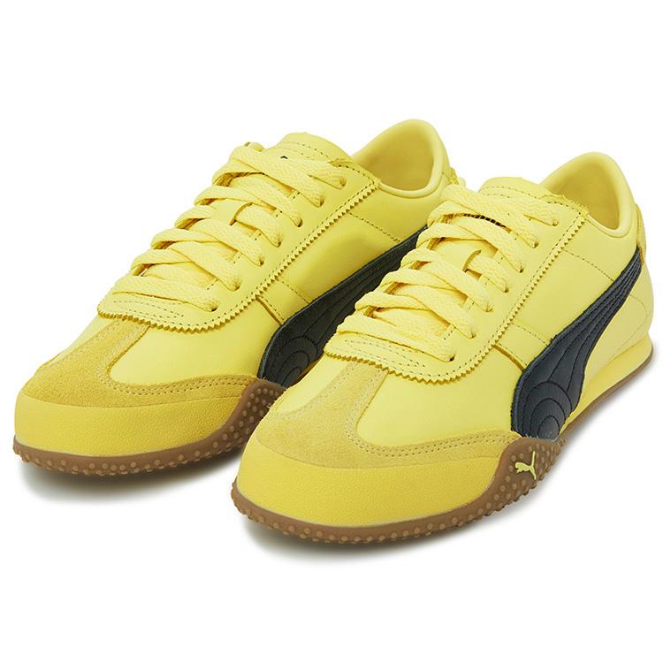Puma Bella UT Leather Pale Lemon Women Sneakers Yellow Black 402186-05
