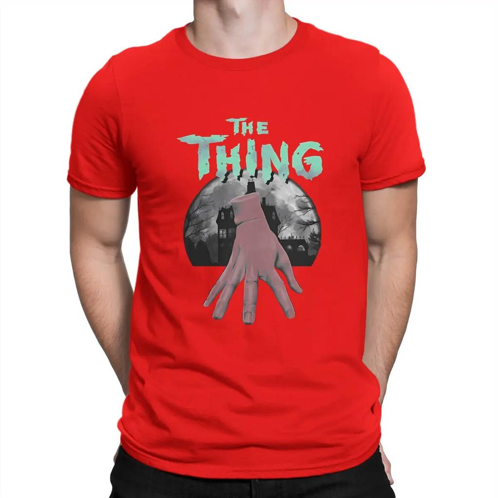 Beware Of The Thing T-Shirt T-The Addams Family Funny Cotton Tee Shirt Round Collar Short Sleeve T Shirts 6XL Tops Unisex