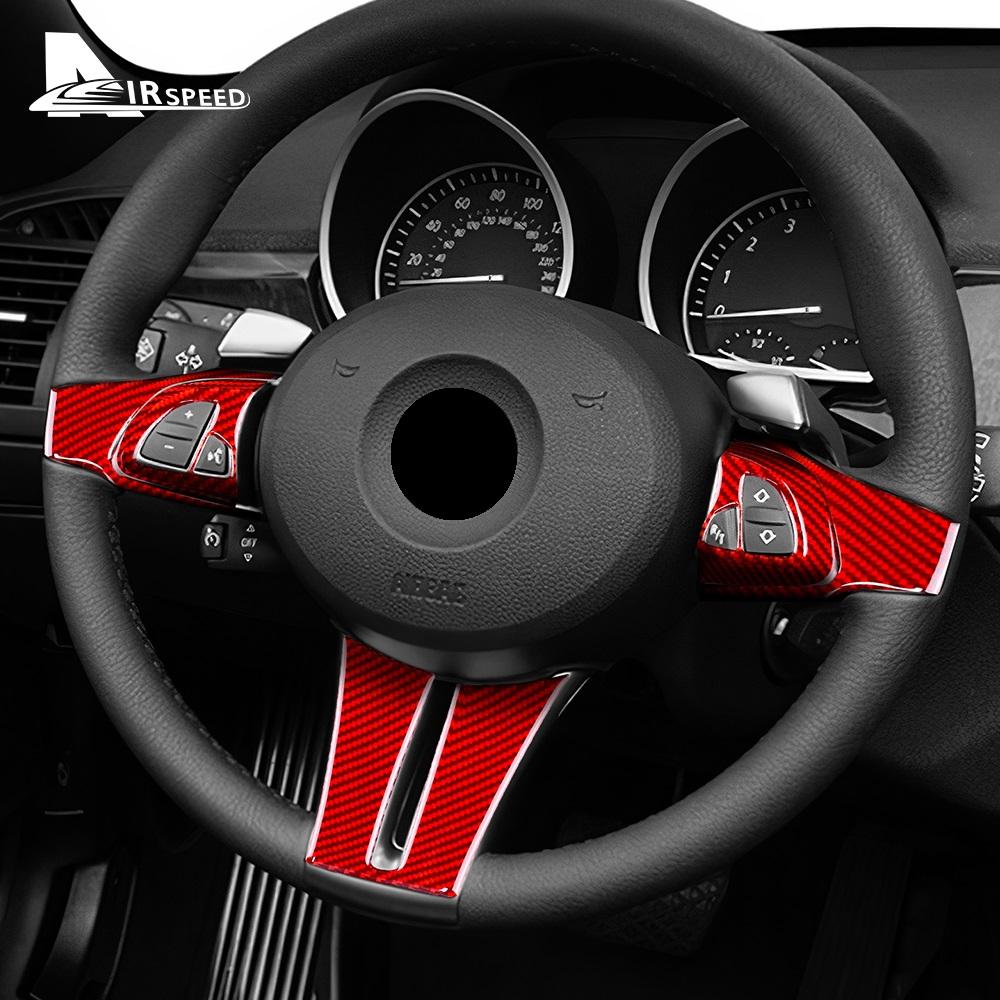 Carbon Fiber Steering Wheel Button Frame Cover for BMW Z4 E85 E86 2003-2008 Roadster Interior Trim