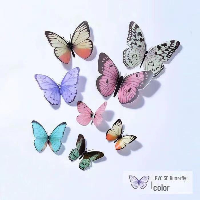 3D-фотонастенная доска из фетра с бабочками — самоклеящееся украшение для дома и тематическая доска для объявлений.