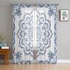 Mandala Bohemian Sheer Curtains for Bedroom Living Room Decoration Window Curtain for Kitchen Tulle Voile Organza Drapes