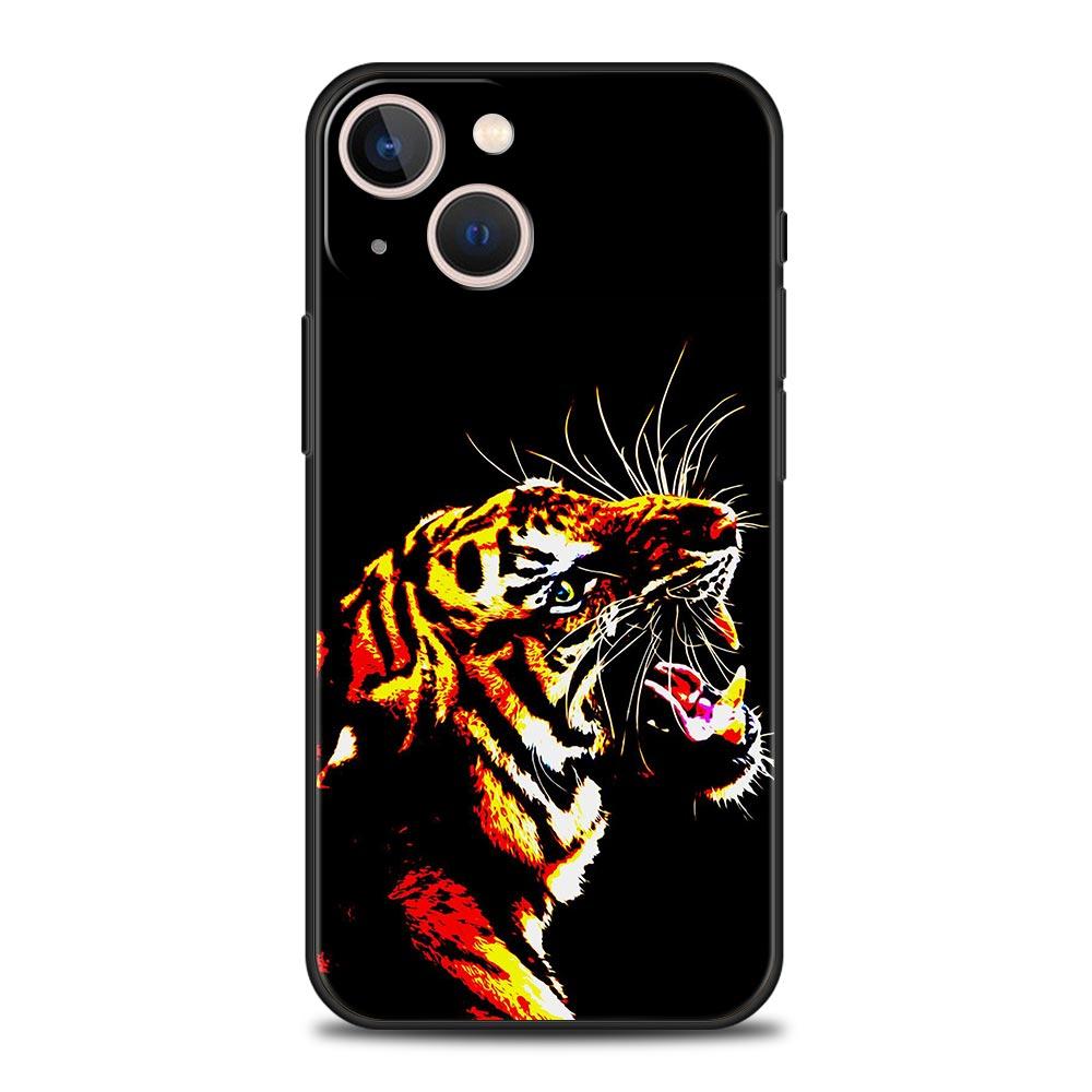 Чехол для телефона с тигровым неоном и леопардовым принтом для iPhone Samsung Galaxy Redmi Xiaomi Oppo OnePlus Note SA 7 8 9 10 11 12 13 14 20 21 22 23 53 54 Pro Max Plus Ultra