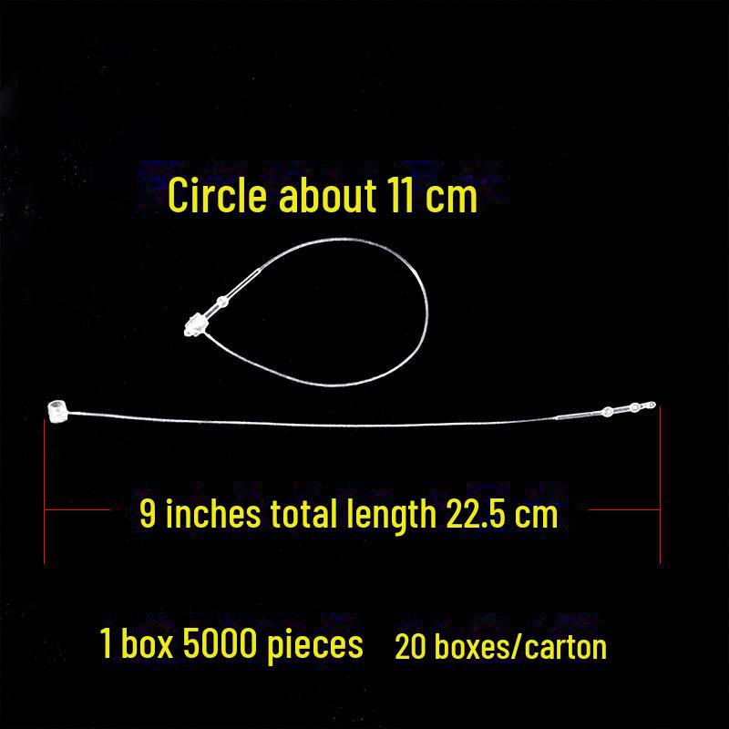 Прозрачный пластиковый шнурок с пряжкой для бирок на одежду