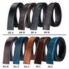 Men Classic Ratchet Straps Genuine Leather Belts No Buckle Black Brown Blue Leather Belts 3.5cm