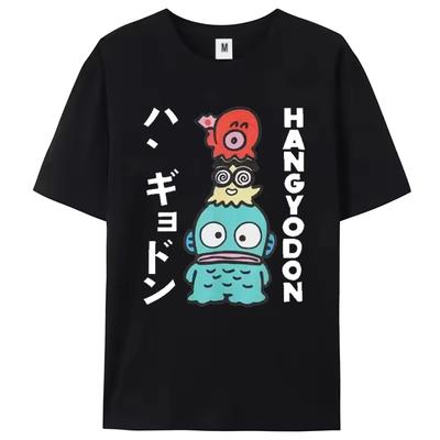 Hangyodon японская футболка для мужчин и женщин винтажная футболка с коротким рукавом и круглым вырезом футболки летняя одежда Y2k топ женская одежда
