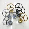 2025 Hot For Benz 1pcs 44mm 3D Metal Blue Chrome Star Bonnet Hood Logo Emblem Badge for Mercedes Benz W202 W203 W204 W208 W210 W