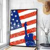 1pc American USA Flag  Poster Paper Print Home Bedroom Entrance Bar Cafe Art Painting Decoration