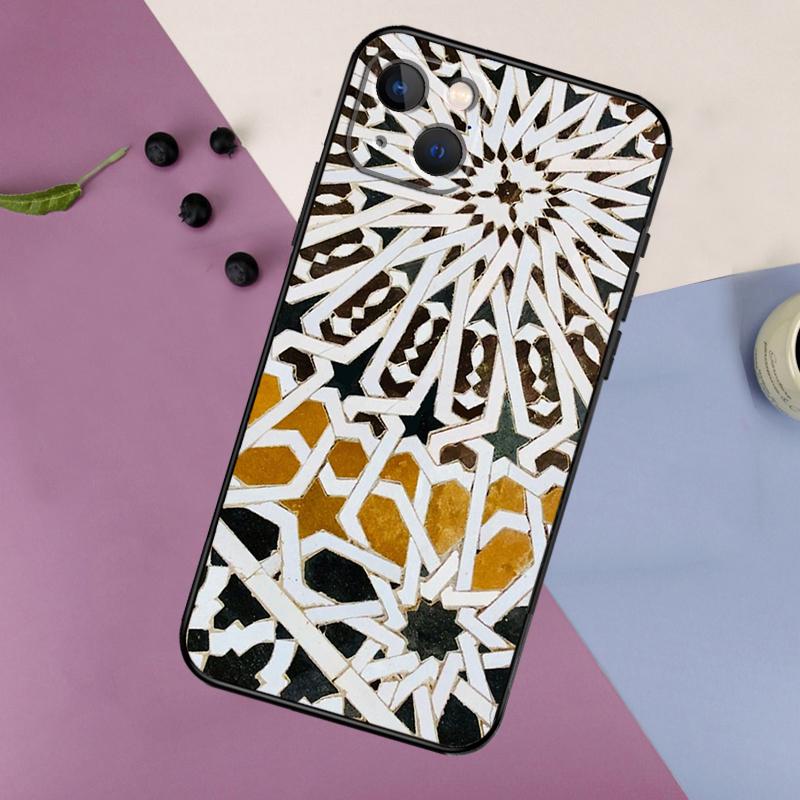 Moroccan Tile Case For iPhone 18 14 13 11 12 16 15 Pro Max 12 13 Mini X XR XS MAX 7 8 14 16 15 Plus Back Cover