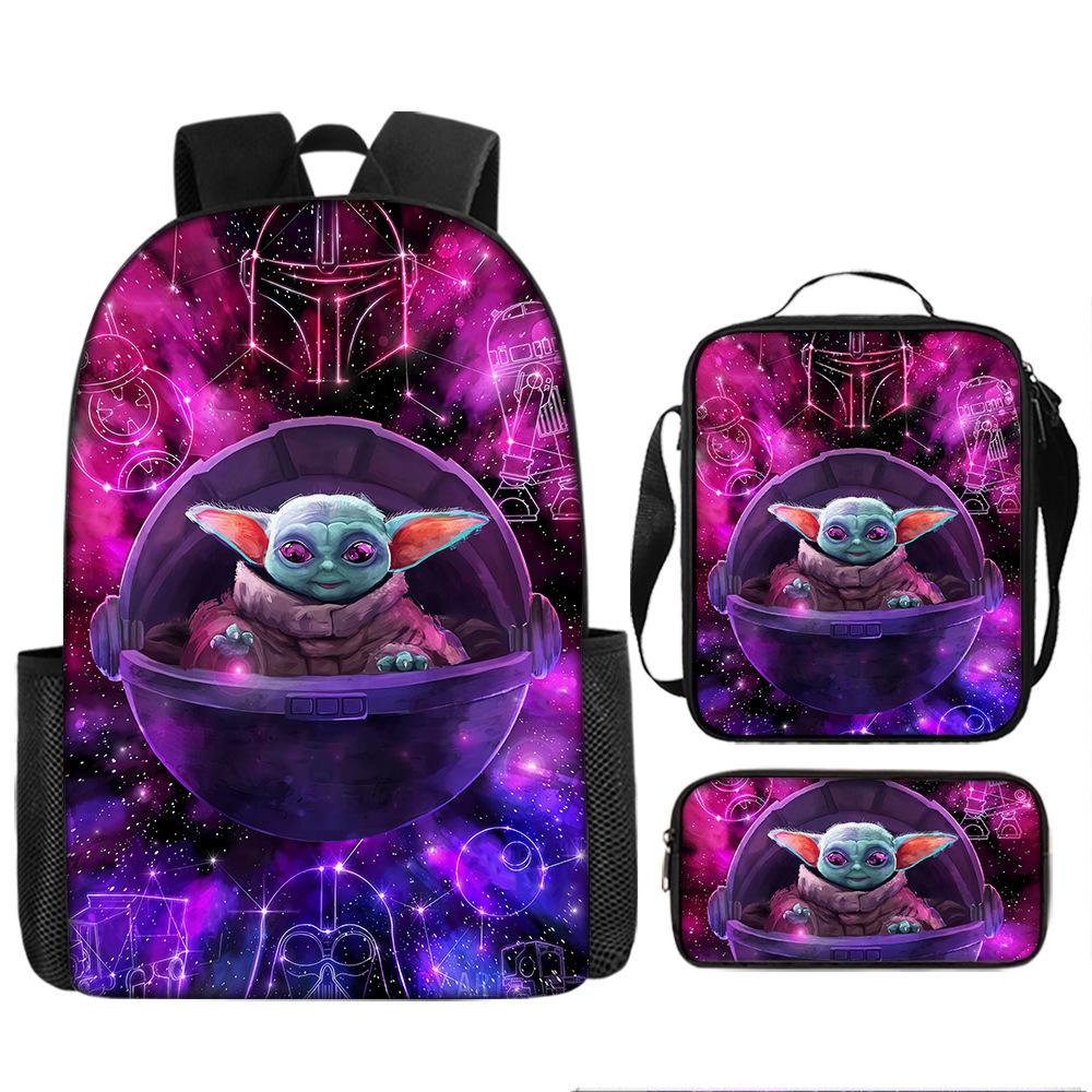 Baby Yoda Rucksack Set 3-teilig Kinder Schultasche Kleinkind Buchtasche