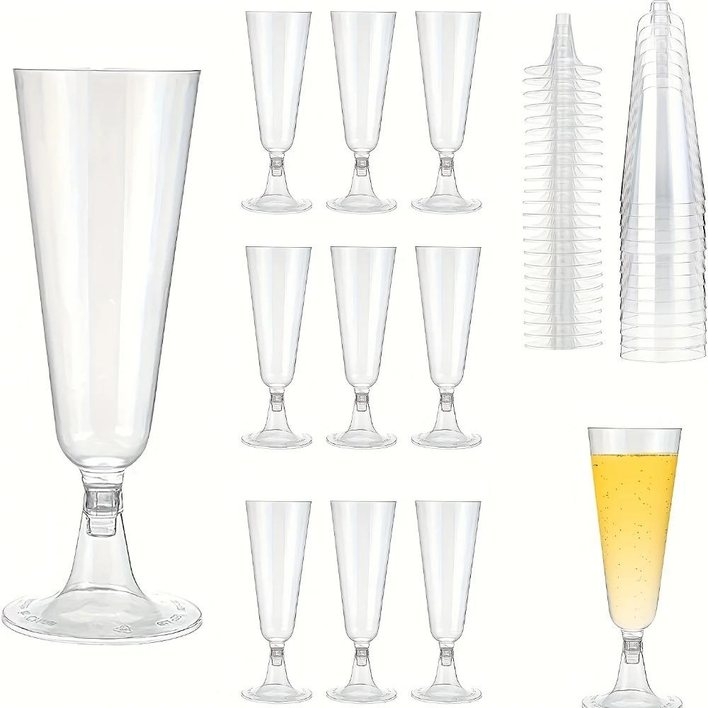 10pcs Disposable Champagne Glass Durable Red Wine Glass Party Supplies Margarita Glasses New Year