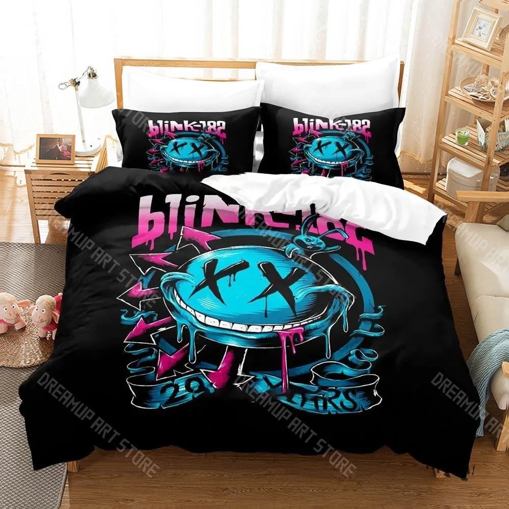 3D Печатный Комплект Постельного Белья Группы Blink-182 для Мальчиков Девочек Пододеяльник И Наволочка Размеры Twin Queen King Full Single Double