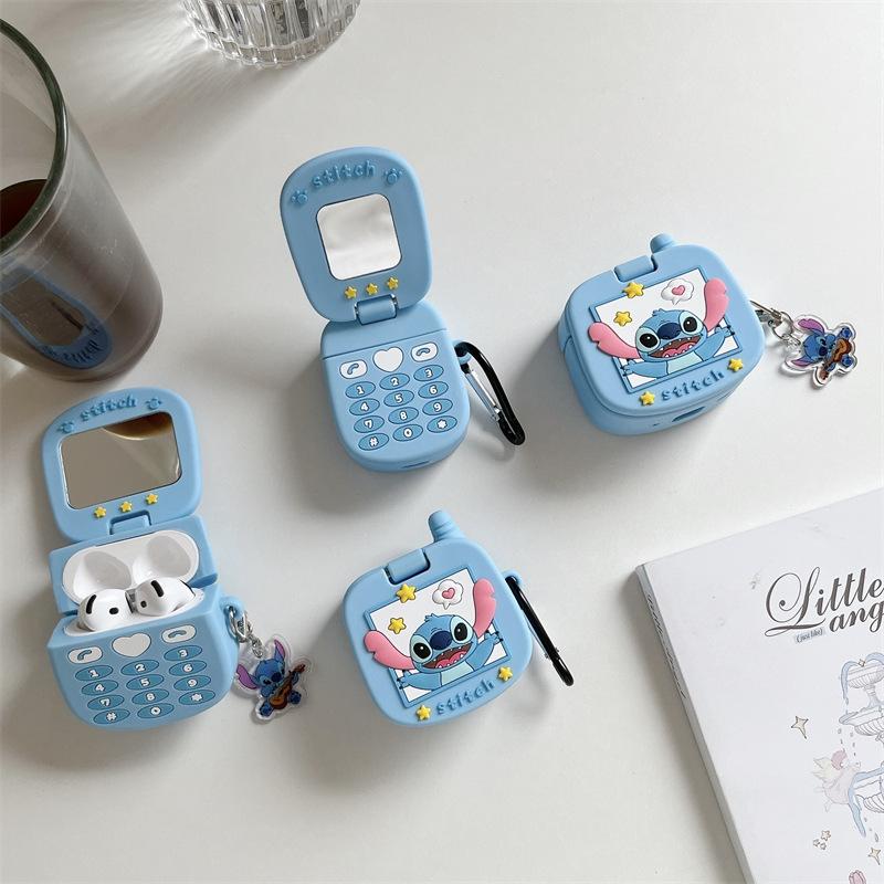 Чехол Stitch для Airpods 4 Apple Bluetooth беспроводная гарнитура 1/2/3 поколение pro2 силиконовый
