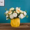 Irregular Ceramic Vase White Large Diameter Dried Flower Arrangement Simple Creative Home Living Room Decoration Home Decoration