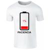 Новые модные футболки Терпение 1% Футболка Испанский юмор Подарок для пары Футболка с коротким рукавом Мягкий круглый вырез Унисекс Футболка Топы Графический