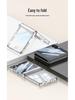 Прозрачный магнитный чехол для телефона Samsung Z Flip7 с полной защитой-подушкой безопасности