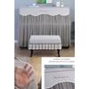 Full-coverage Upright Piano Cover with a Stylish Lace Pattern, Soft and Thick, with Ruffled Details, Light-blocking Dust Cover, and a Classic Nordic D