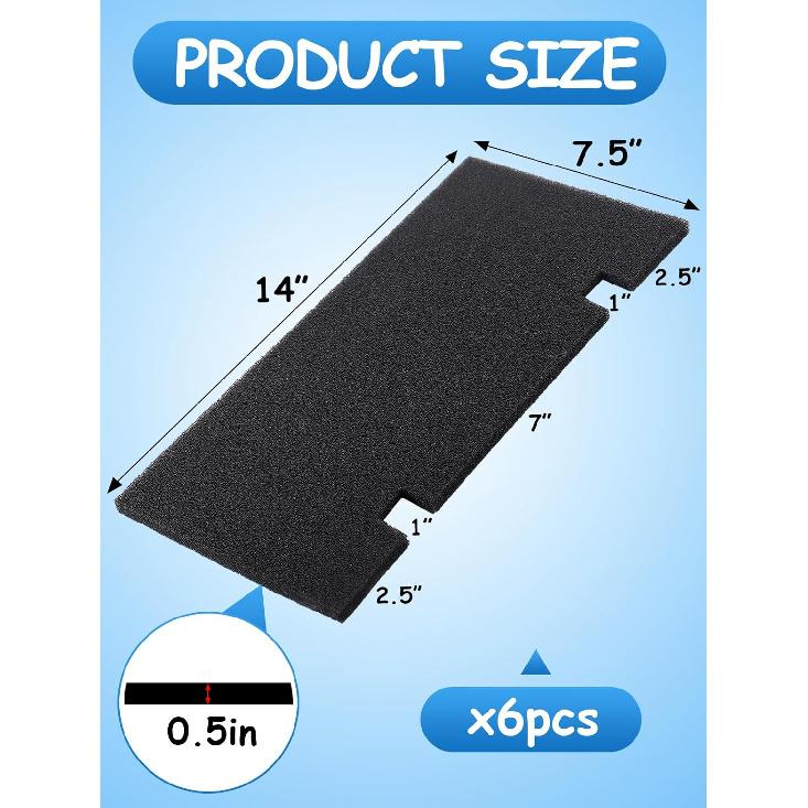 Acostop RV Air Conditioner Replacement Filters - 6 Pack 7.5''X14''X0.5'' AC Filter Compatible With Dometic Filter Numbers 3313107.103 & 3105012.003,