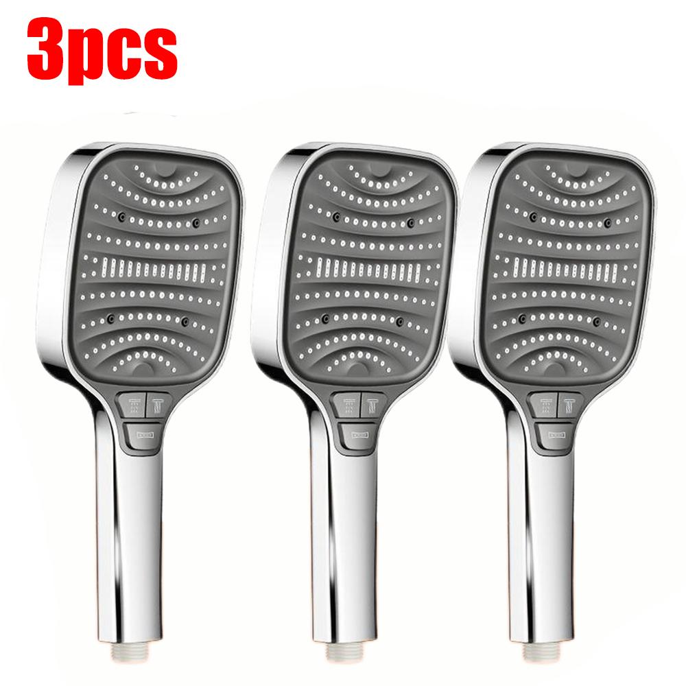 8 Modes Turbo Pressurized Shower Head 12cm Large Panel Water Saving Showerheads Explosion-proof Thickened ABS Filter Shower Head
