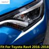 Для Toyota Rav4 Rav 4 2016 - 2018 Передняя фара Лампа Накладка Бровь Молдинг Накладка Крышка ABS Хромированные Аксессуары Внешний вид