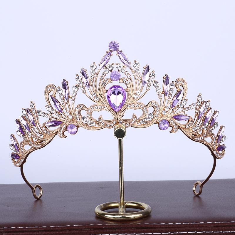 Свадебный головной убор, роскошная новая корона, свадебное платье в стиле барокко, аксессуары для волос с короной на день рождения