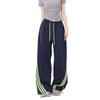 Женские летние модные широкие спортивные брюки с полосками по бокам