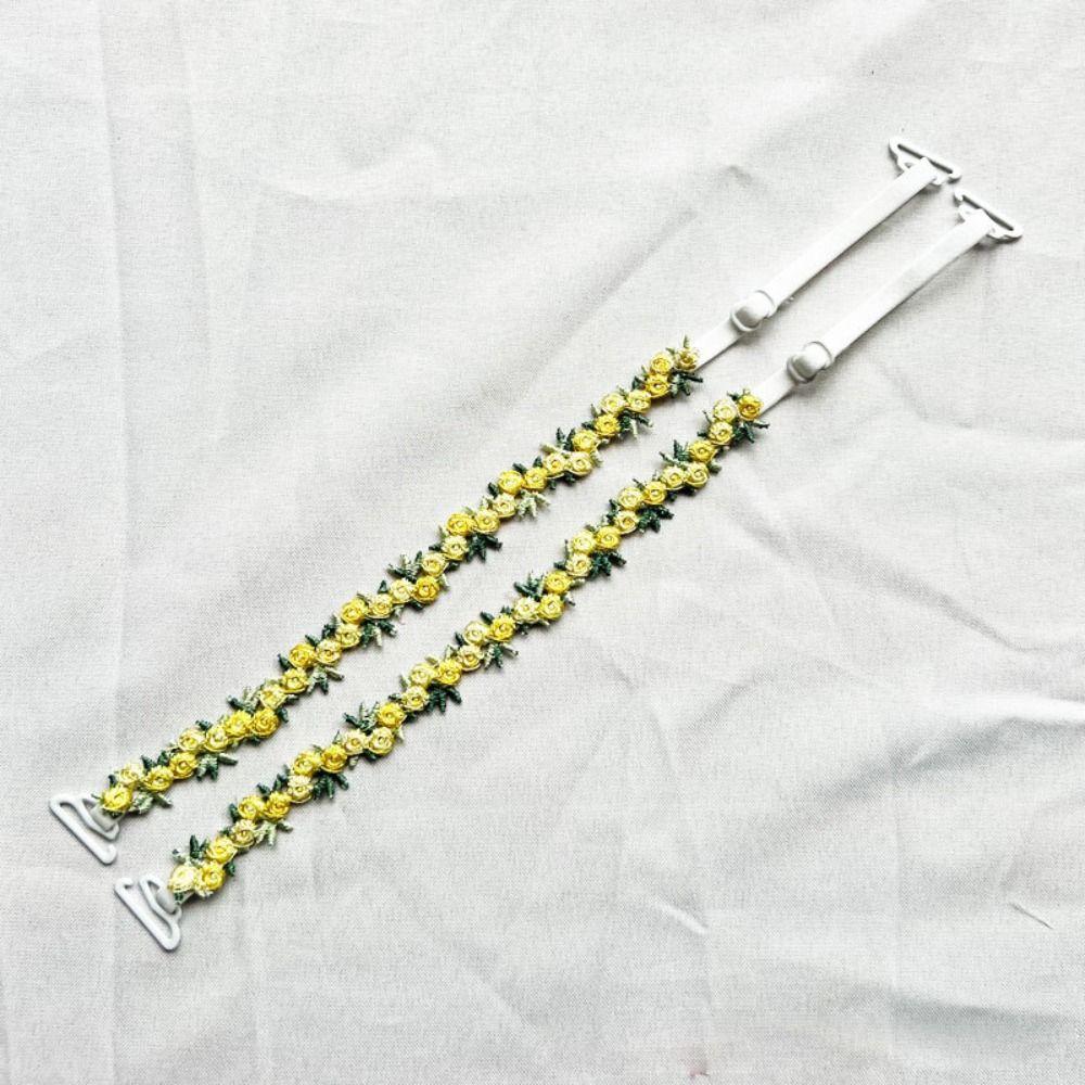Lace Floral Bra Straps Polyester Bra Straps Replacement New Floral Shoulder Belts