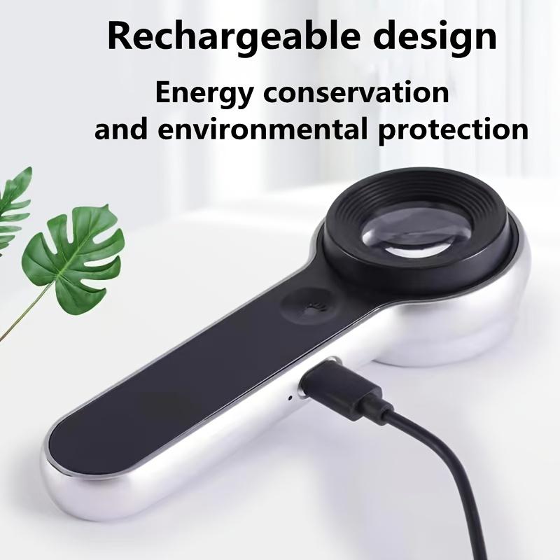 60-кратная лупа со светодиодной подсветкой, регулируемая перезаряжаемая HD-лупа высокой мощности
