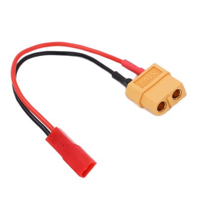 Кабель-адаптер XT60 Female Plug to JST Female, 10 см, 22AWG, мягкий силиконовый провод-адаптер для зарядки