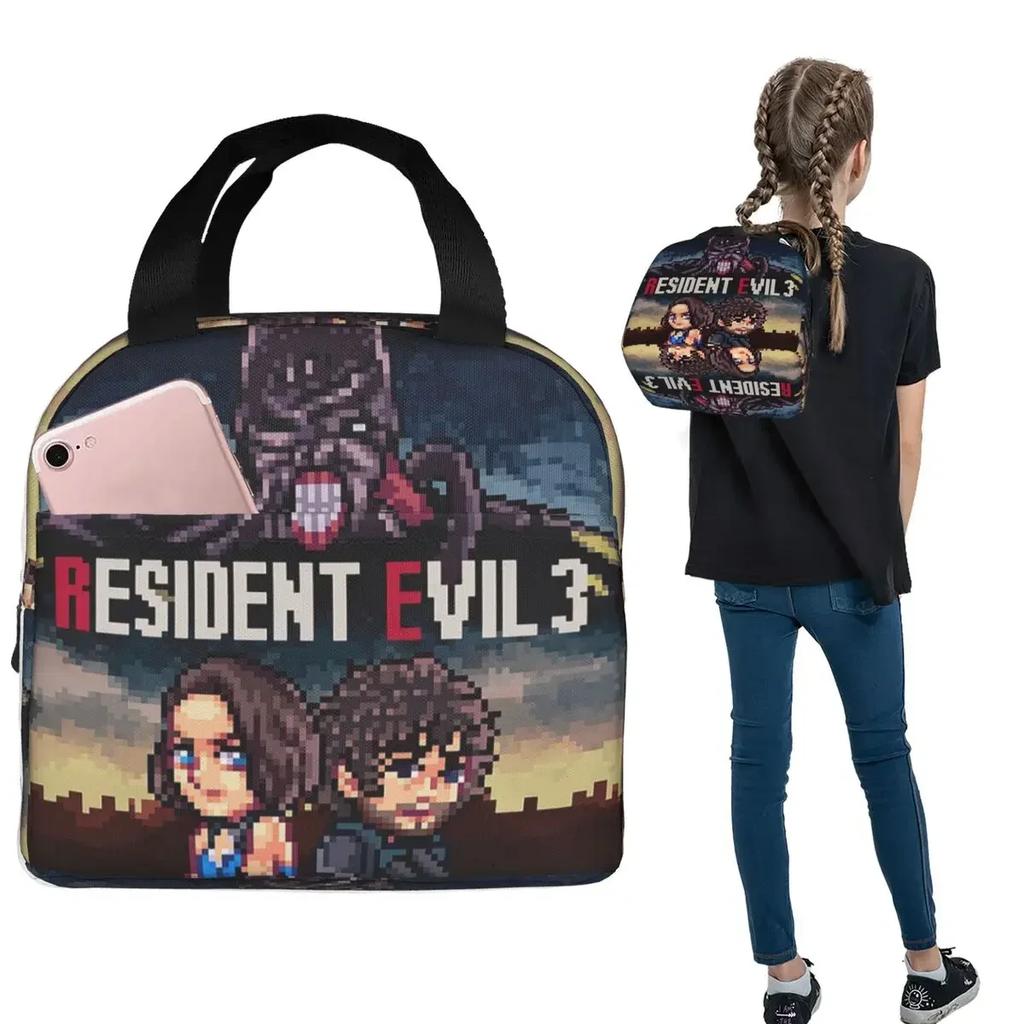 Resident Evils 3 Nemesis V1 Insulated Lunch Bag for Women Children Portable Food Boxes Thermal Lunch Box Tote