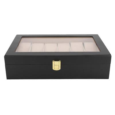 Матовая деревянная коробка для хранения часов с двенадцатью сетками-аксессуары для часов, подарочная коробка