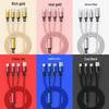 USB-кабель для быстрой зарядки 3-в-1: Совместимо с устройствами Apple, Huawei, Type-C и Android, Универсальное зарядное устройство 3A