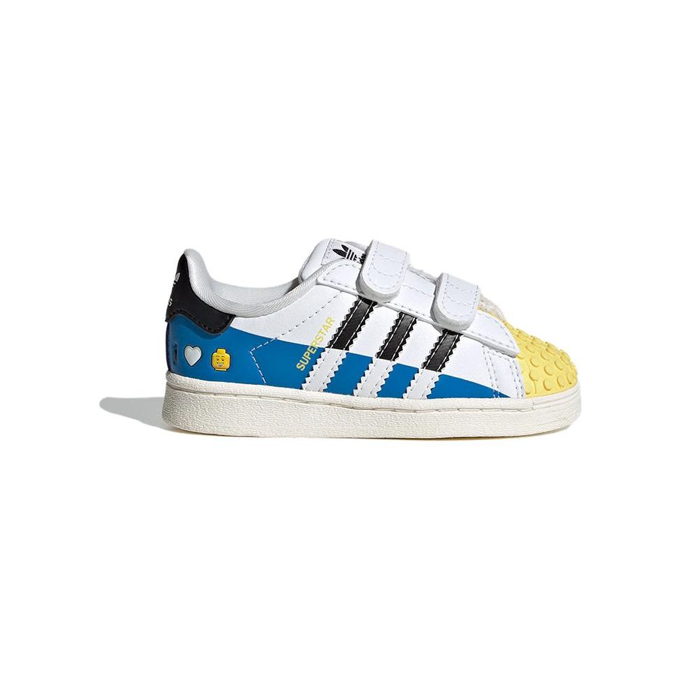 LEGO X Adidas Superstar CF I White Blue Yellow Baby Sneakers Footwear-White Core-Black Bright-Blue IF2913