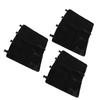 3Pcs RV Step Covers 22 X 20 Inch Black RV Step Rug Carpets for Curved Foot Ladder Manual Electrical