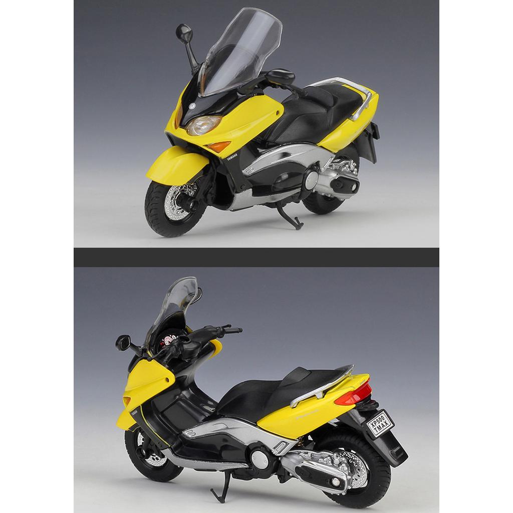 Масштаб 1/18 Welly 2001 YAMAHA XP500 TMAX Модель мотоцикла из сплава Литые под давлением металлические игрушечные транспортные средства Модель мотоцикла Высокая имитация Коллекция Детские подарки