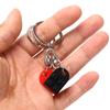 2Pcs Love Heart Brick Keychain For Couples Friendship Birthday Jewelry Gift