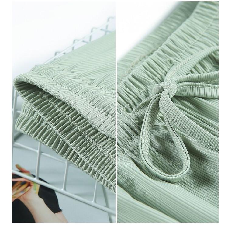 Women's Pants Ice Silk Wide-legged Pants Thin Section High Waist Loose Black Casual Dragging Pants