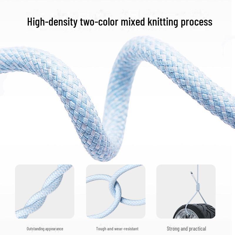 Кабель для быстрой зарядки Type-C 6A в оплетке для передачи данных Huawei P30/P40, Nova 7, Honor 9X — совместим с мобильными телефонами