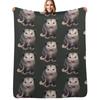 Happy Possum Throw Blanket Color Fast Cozy Throw Blanket