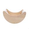 Cat Window Perch Pet Hammock Bed with Sturdy Wood Frame Hangable Soft Seat Moon Shelf for