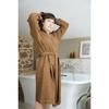 Peignoir kimono mixte Gaze de coton unie Gaïa - Gaïa Camel - Taille S/M