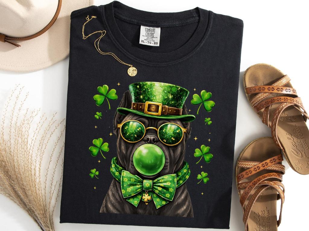 Cane Corso St Patricks Day Shirt, Bubble Gum Cane Corso Paddys Day Tee, Dog Lover Gift