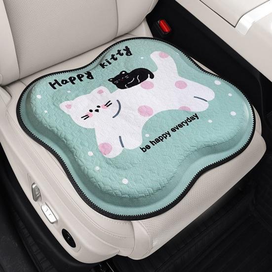Yousheng Gel Car Seat Cushion Breathable Cooling Ice Silk Mat for Office Chair Cute Cartoon Non-Slip Pad for Summer Driving & Desk Work