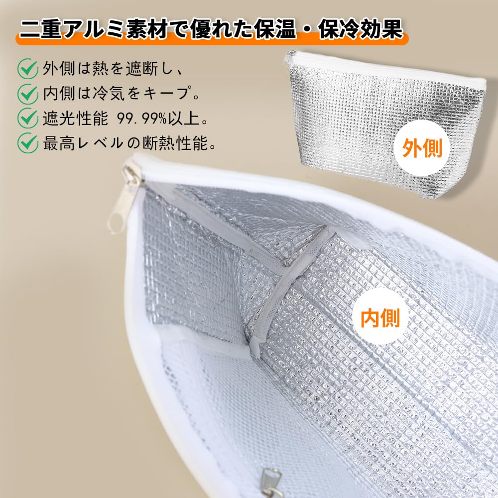 KASELIN Маленькая сумка-холодильник Алюминиевый охлаждающий чехол Дизайн Охлаждающая сумка Алюминиевая сумка для ланча Карман для пакета со льдом Сумка для ланча Сумка-холодильник Маленький ланч Бокс для рисовых шариков