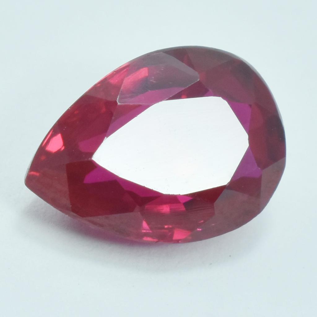 Natural Red Ruby Loose Gemstone 3.80 ct Pear Shape for Jewelry Making and Gem Collections