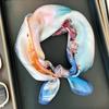 100% Real Silk Scarf Neck Kerchief Foulard Female Bandana Scarves for Women Hijab Tie Shawl Wraps Square Neckerchief Popular